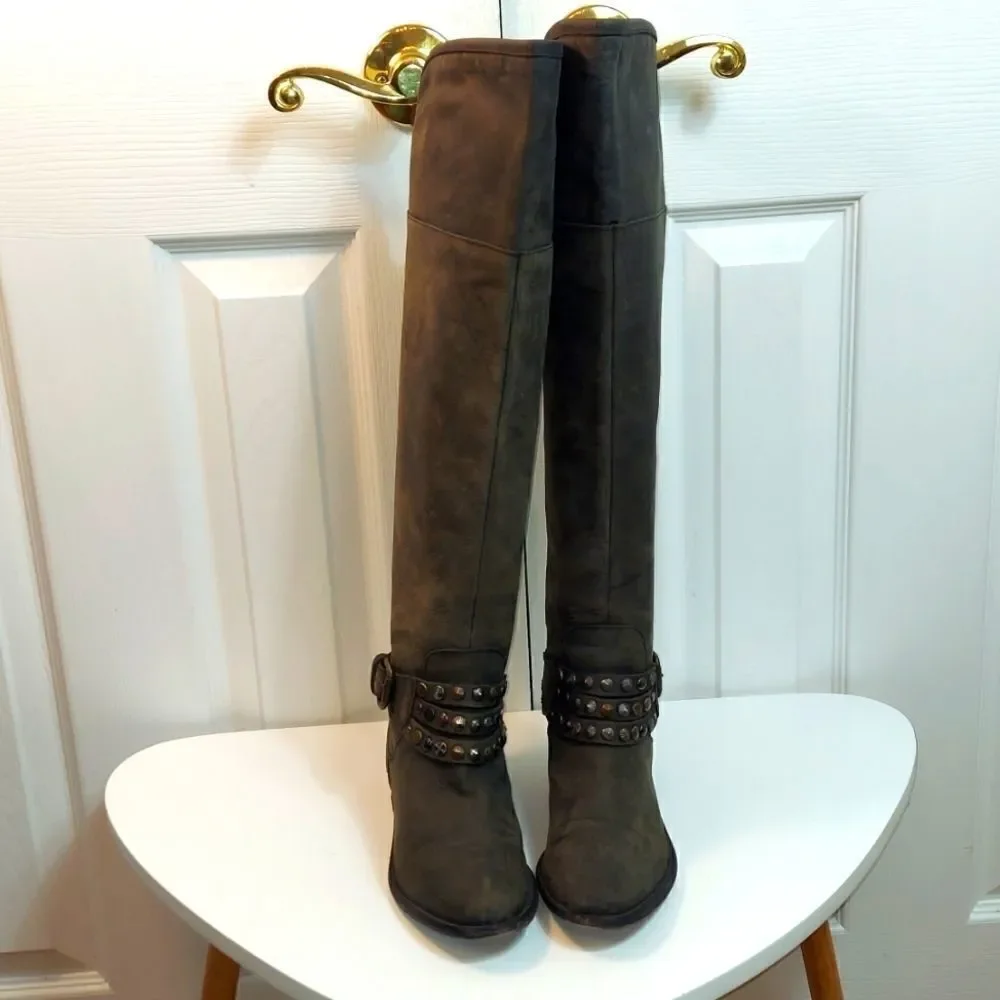 Steven Smoken Studded Western Over The Knee Boot Sz 6